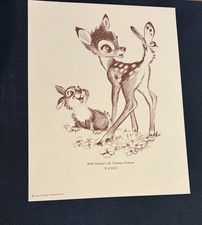 1942 Walt Disney Bambi Fan Card picture