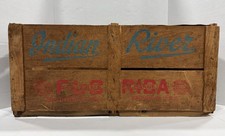 Vintage Wooden Crate Indian River Florida Wood Box 1930/1940? picture
