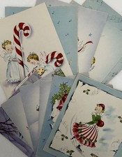 VINTAGE Grinnell Art Publishers, Christmas-1940’s 10 Cards & Envelopes, UNUSED picture