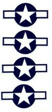 # WWII USAF Roundel Decals | Quantity 4 | 1