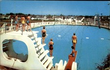Tonawanda NY Municipal Swimming Pool c1950s-60s Vintage Postcard picture