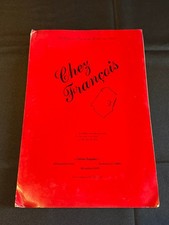 Chez Francois Connecticut Avenue Washington DC Vtg Menu #2 picture