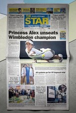 Alex Eala Wimbledon 2026 Philippine Star Newspaper Full Issue Eala Front Page picture