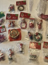 Vintage Christmas Lot of 30 (Mostly Wooden) Ornaments Most New in Package  picture