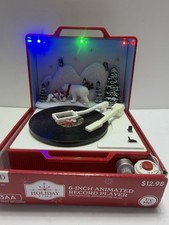 Pan Asian Creations Polar Family Christmas 5.5” Record Player picture