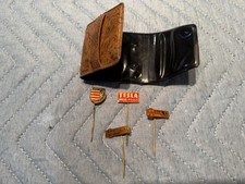 (4) Vintage Tesla Banska Bystrica , Slovakia lapel or hat pins with case RARE picture