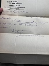 1898 James A Kilton & John Gibons Law Offices Denver CO Signed Letter picture