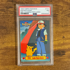 Topps 1999 Pokémon Series 1 Character Cards TV1 Ash Ketchum PSA 7 Graded picture