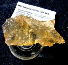 Libyan Desert Glass Meteorite Tektite impact specimen( 400 crt) Super Flat Gem A picture