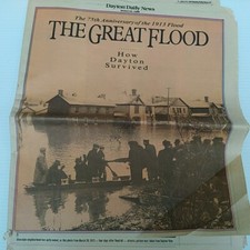 HISTORY DAYTON OHIO FLOOD DAILY NEWS MAR 25, 1988 75TH ANNI. 1913 NEWSPAPER picture