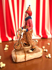 Ron Lee Clown “Scooter” Sculpture Signed on Onyx Base Circa 1990 Figurine picture