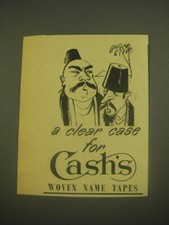 1962 Cash's Woven Name Tapes Ad - A clear case for Cash's picture