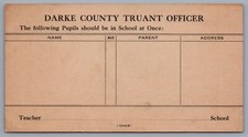 1940s Darke County Ohio Truant Officer Report Card Greenville High School 9990 picture