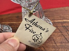 Vintage Athenas Fire Crystal Candle Holders picture