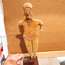 Authentic Pre-Columbian Colima Pottery Flat Figure West Mexico 300BC-200AD picture