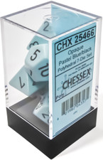OPAQUE 7-DIE SET POLYHEDRAL PASTEL BLUE/BLACK picture