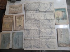 Vintage 1956-1957 National Geographic Maps Lot World USA Alaska Bible Antarctica picture