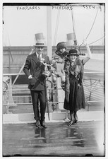 Photo:Douglas Fairbanks Mary Pickford with Child on Ship Deck picture