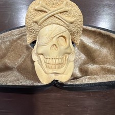 meerschaum pipes vintage hand carved new Pirate Skeleton  picture