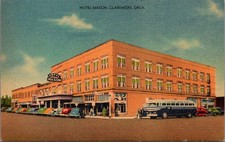 Vintage Hotel Mason Claremore OK Postcard MWM Duratone Gun Collection picture