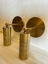 Mid Century Modern Brass Wall Sconce | Brown Brass Vanity Light picture