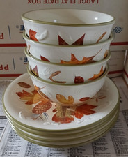 Longaberger Plates & Bowls Botanical Fields - Set of 8 (4 of each) New in Box picture