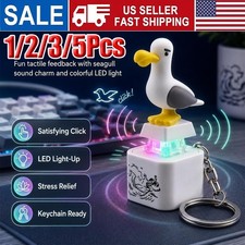 Seagull Mine Sound Button Keychain,Rechargeable Stress Relief Toy With LED Light picture