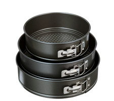 Mainstays 3-Pack Gray Springform Pans 8/9/10 Inch Nonstick Carbon Steel picture