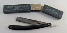 Henry Sears & Son Straight Edge Blue Steel Handforged Razor 1865 In Original Box picture