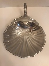 Vintage Hanle & Debler Distinctive American Pewter Scallop W/ Seahorse Dish picture