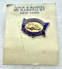 1950's All State Racing Stock Car Club Inc. Race Car Drivers Pin - New Old Stock picture