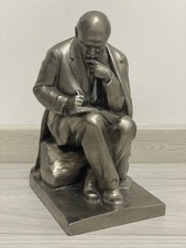 Large Vintage Soviet metal figurine sculpture  bust Vladimir Lenin 1960 #1 picture