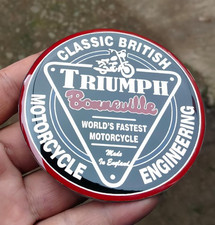TRIUMPH Bonneville Classic British Motorcycle Engineering Badge Stainless Emblem picture