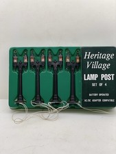 Dept. 56 Christmas Heritage Village Collection Mini Lamp Post Set of 4 picture
