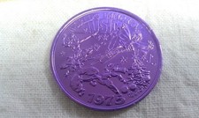 1975 Okeanos Mardi Gras Doubloon New Orleans Purple World's Immortal Music Token picture