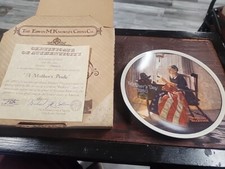 1980 Norman Rockwell Mothers Day Collectors Plate in original box with COA picture