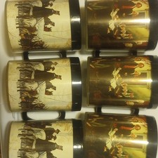 Vintage 1970s Thermo-Serv American Revolutionary War Insulated Mugs - Set of 6 picture