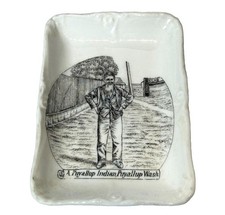 PUYALLUP WA WASHINGTON Antique PUYALLUP INDIAN Souvenir TRINKET DISH ASHTRAY picture