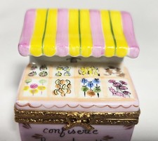 MINT RARE Limoges France ARTORIA Trinket Box CONFISERIE/CANDY SHOP #340 NEW picture