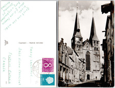 Netherlands Overijssel Deventer Bergkerk Gothic Church Facade RPPC 1965 picture