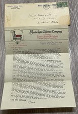 1924 Love Letter Alice Tallman OK ART DECO letterhead Electrolytic Chlorine Co picture