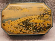 BLUE BIRD TOFFEE w WATER FALL HARRY VINCENT WORCESTERSHIRE ENGLAND EMPTY TIN CAN picture