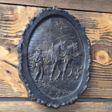 Vintage 1986 German Wax wall art / folk art picture