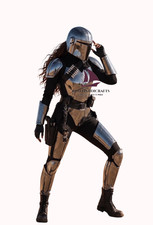 ZAIN Mandalorian Female Inspired Armor Set Beskar Mando Fighting Cosplay Costume picture