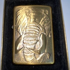 Vintage 1995 Zippo Barrett Smythe Elephant Solid Brass Lighter MIB Unfired Mint picture