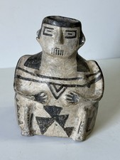 PHENOMENAL HUMAN EFFIGY POTTERY BOWL / POT ANASAZI HOHOKAM MIMBRES, ARIZONA picture