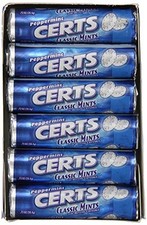 Certs Peppermint Classic Mints 24 Rolls Breath Freshener Sugar Free with Retsyn picture