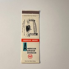 American Bridge Division Sault Ste Marie MI Vintage Matchbook Cover 5MB126-5 picture
