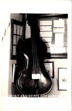 Violin Exhibit at Virginia City Museum Nevada NV 1940s RPPC Postcard Photo picture