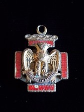 Vintage 32nd Degree Scottish Rite Masonic Double Headed Eagle Pendant picture